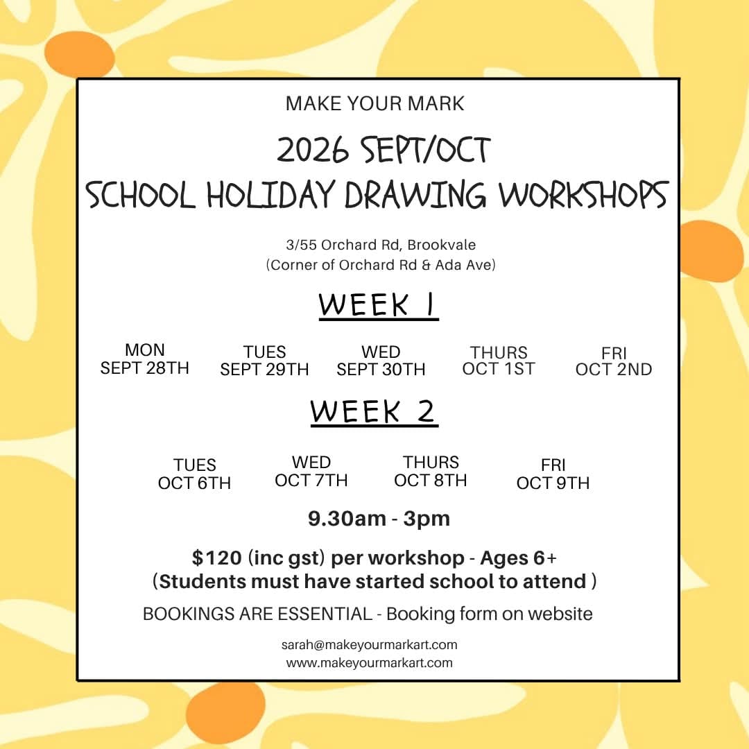 Make Your Mark Art July 2024 School Holiday Program